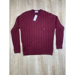 NEW Saddlebred Tasty Red Pullover Thick Knit Sweater XL Men Long Sleeve Pullover